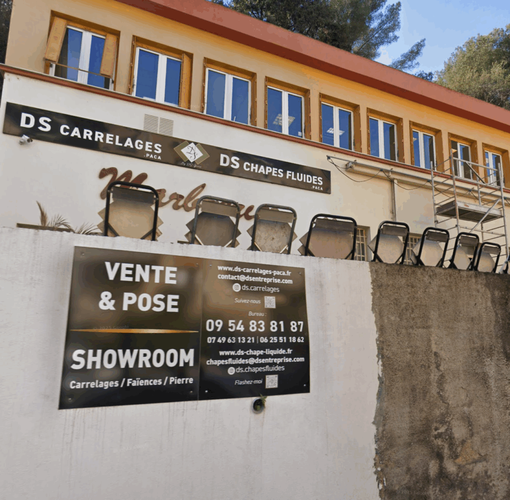 Photo extérieur du Showroom et Locaux DS Carrelage à Nice route de Canta Galet
